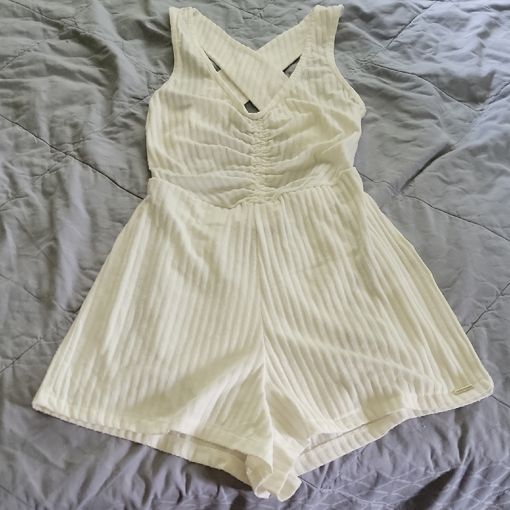 Volcom Beach Cover Up White Romper